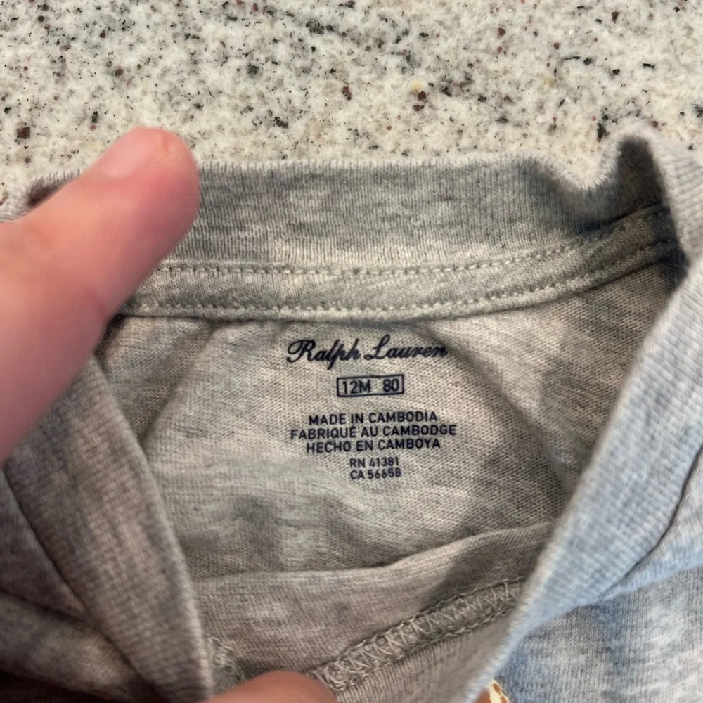 Ralph Lauren Shirt soccer ball bear baby 12 months